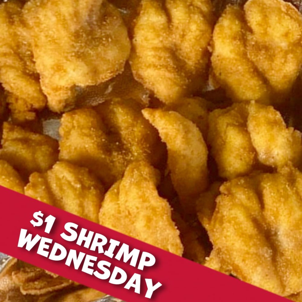 Deal 2 - $1 Shrimp Wednesday - Banner