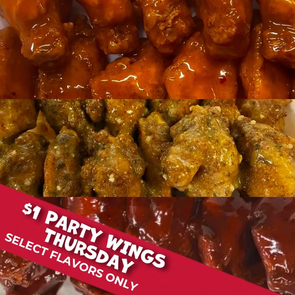 Deal 3 - $1 Party Wings Thursday-Banner